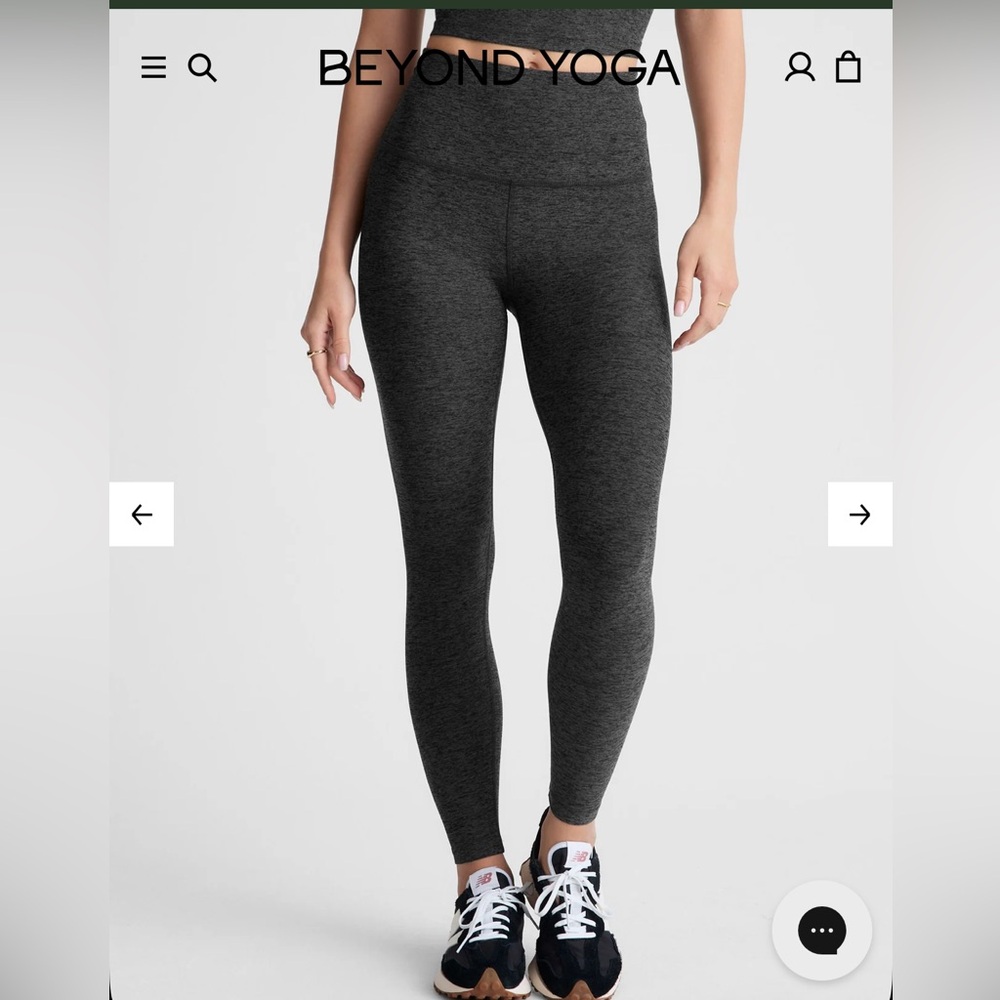 Beyond Yoga Black Charcoal High Waisted Leggings NWT